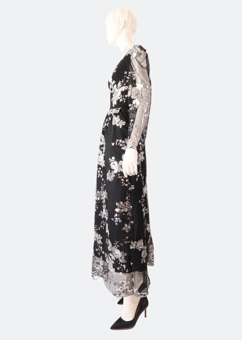 Platinum Rose Print Dress
